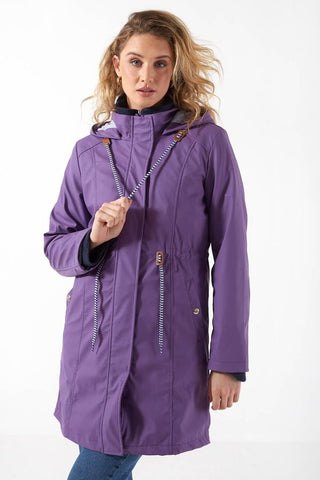 Lilly Drawstring Rain Jacket Purple