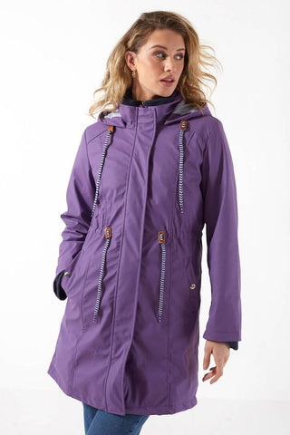 Lilly Drawstring Rain Jacket Purple