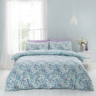 Catherine Lansfield  Daisy Meadow Floral Duvet Cover Duckegg