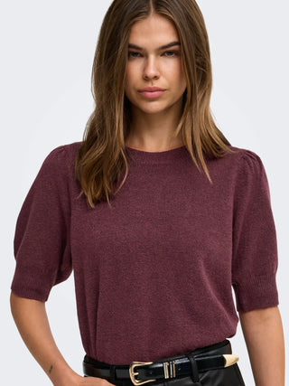 Rica 2/4 Pullover Knit |  Zinfandel Melange