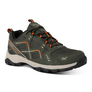 Men's Vendeavour Waterproof Walking Shoe Dark Khaki Blaze Orange