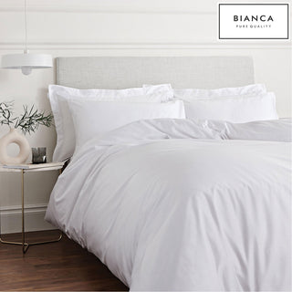 Bianca 400 Thread Count Sateen Flat Sheet White