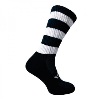 Atak Sports Shox Midleg Football Socks Black and White