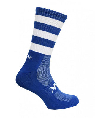 Atak Sports Shox Midleg Football Socks Blue and White