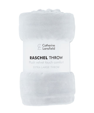 Catherine Lansfield Raschel Throw Silver Utah Department Store Homewear All Bedding, Bedspreads, Bedspreads & Throws