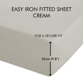 Catherine Lansfield Fitted Sheet Cream Catherine Lansfield Homewear Fitted Sheets