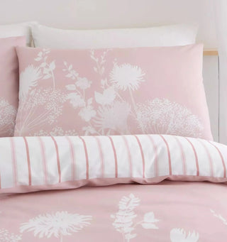 Catherine Lansfield Meadowsweet Floral Duvet Cover Blush