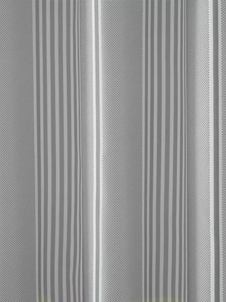 Catherine Lansfield Textured Stripe Shower Curtain Silver