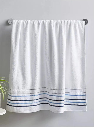 Catherine Lansfield Java Stripe Towel White