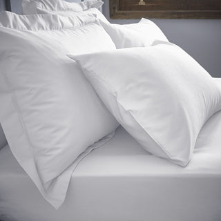 Bianca 200 Thread Count Sateen Oxford Pillowcase White Pair